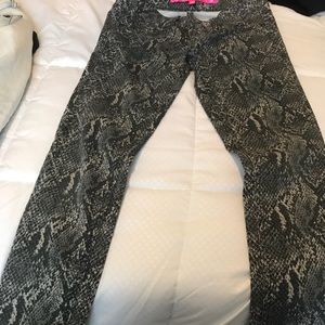 Animal print jeans